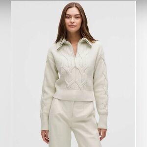 Lululemon Cable-Knit Oversized Half Zip